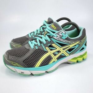 Asics GT-1000 3 Athletic Training Shoes Womens Size 8 T4K8N Gray Blue Green